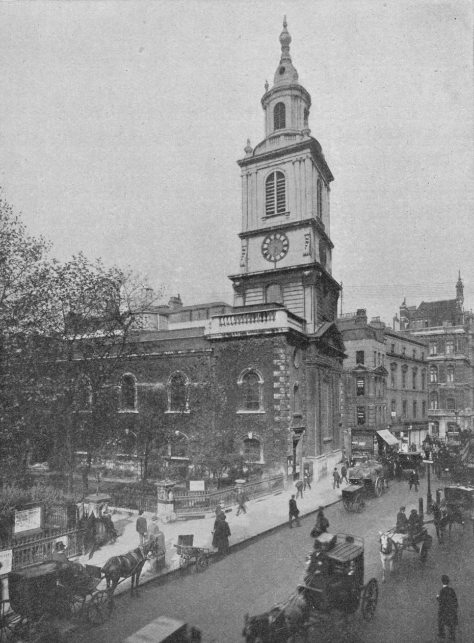 Igreja de St Botolph-sem-Bishopsgate, cidade de Londres, c1890 1911 de Pictorial Agency