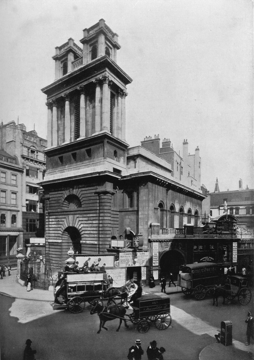 Igreja de St Mary Woolnoth, cidade de Londres, c1910 1911 de Pictorial Agency