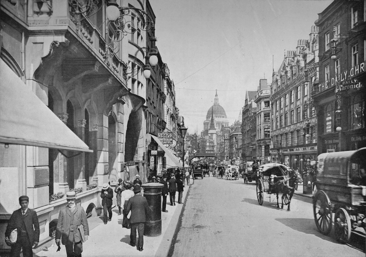 Rua Fleet, Cidade de Londres, c1900 1911 de Pictorial Agency