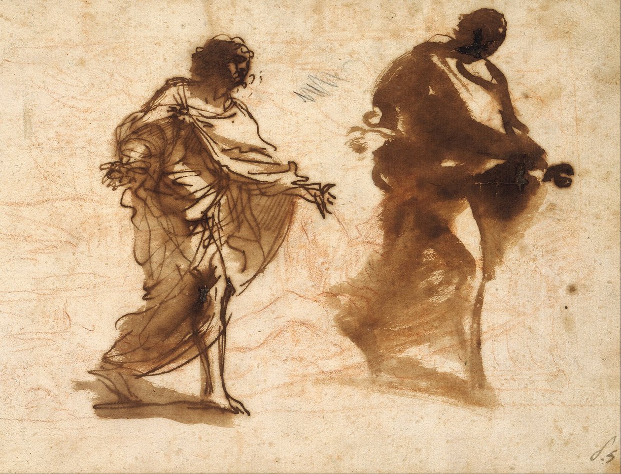 Dois estudos para a figura de José de Pier Francesco Mola