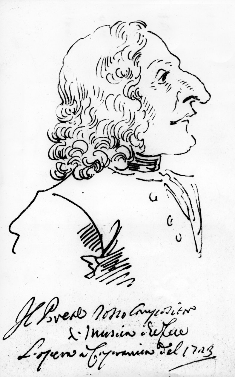 Antonio Vivaldi, 1723 (caneta e tinta) de Pier Leone Ghezzi