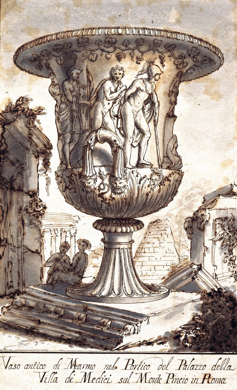 Dois Vasos Antigos de Pier Leone Ghezzi