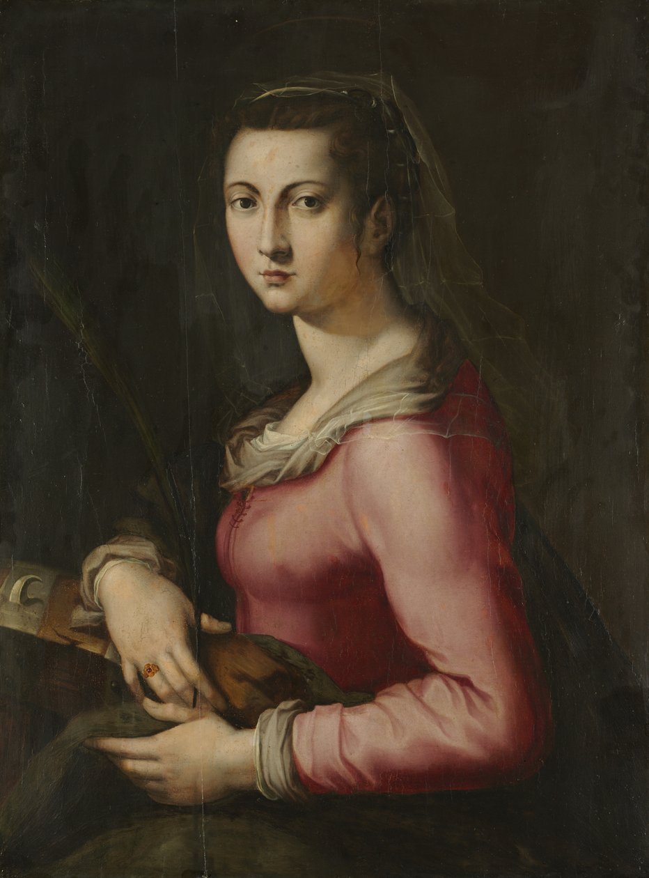Retrato de uma mulher como Santa Catarina, c. 1560 de Pier Francesco Foschi