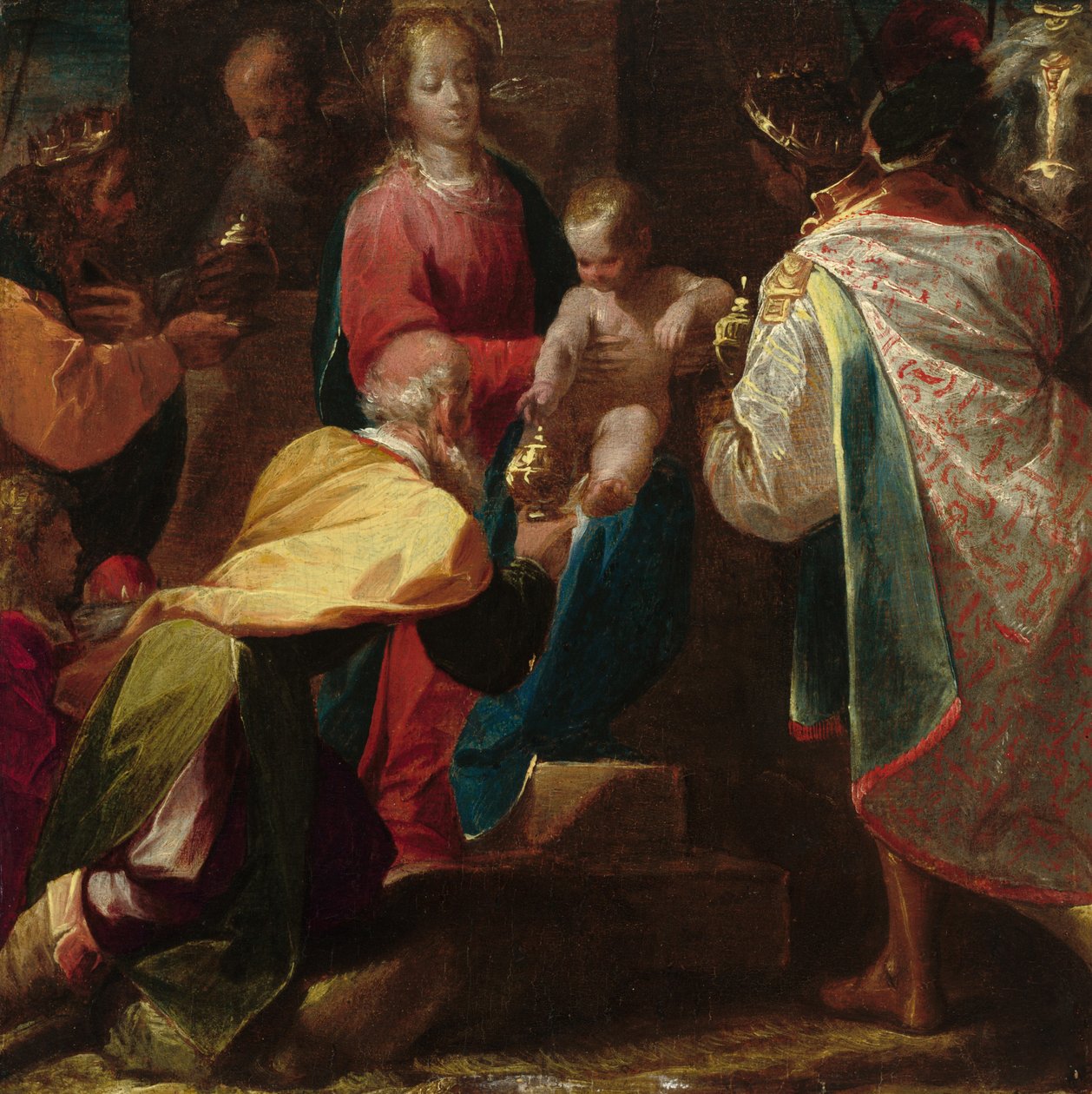 A Adoração dos Magos, c. 1600. de Pier Francesco Mazzucchelli