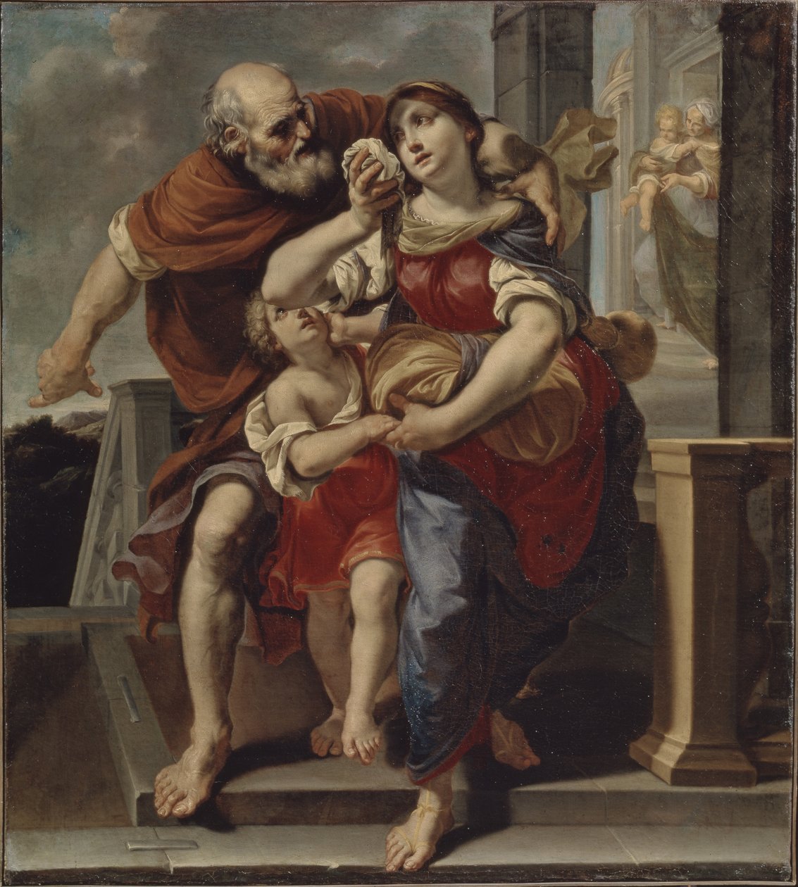 Hagar deixa a casa de Abraão de Pier Francesco Mola
