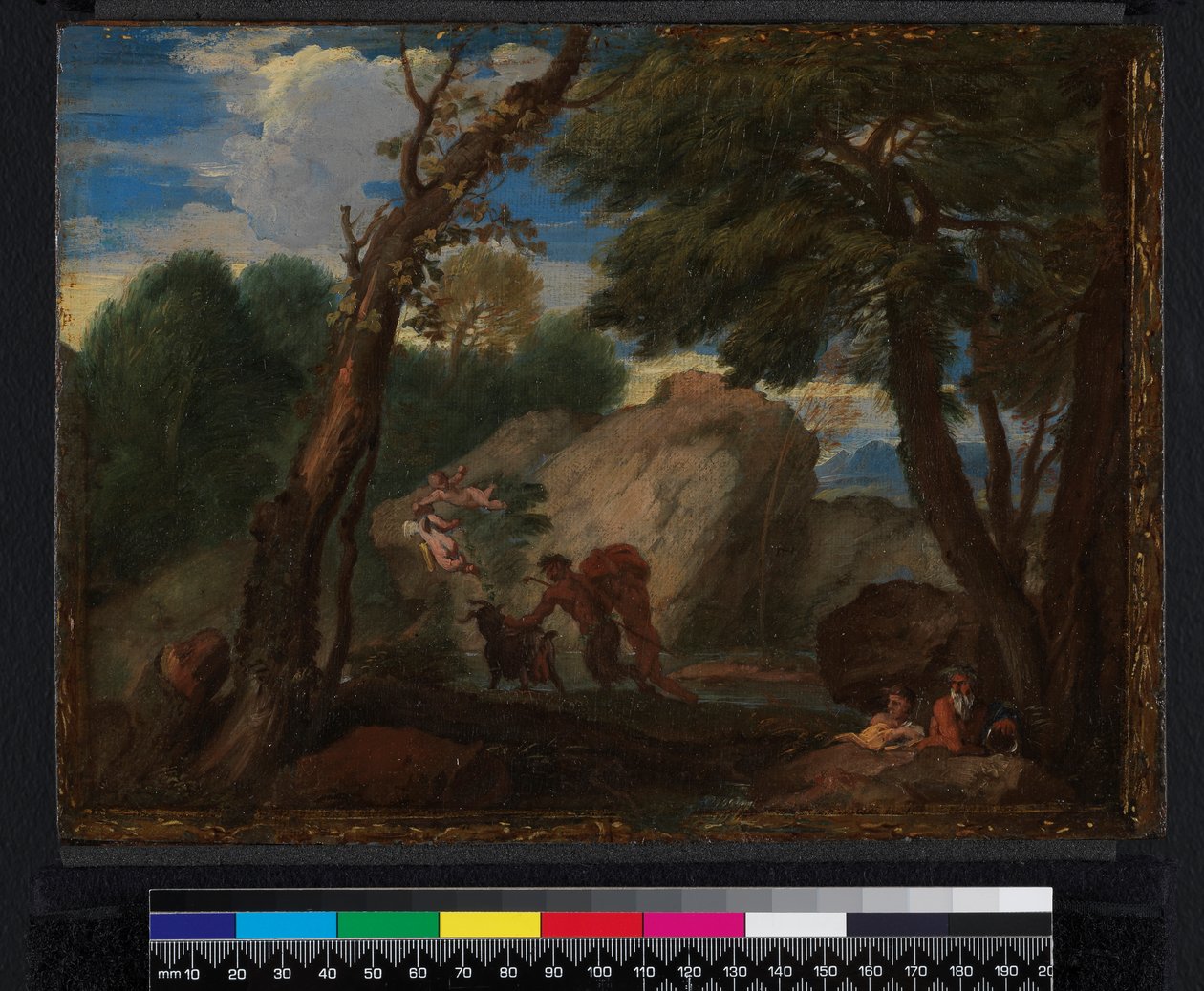 Paisagem com figuras mitológicas, antes de 1666 de Pier Francesco Mola