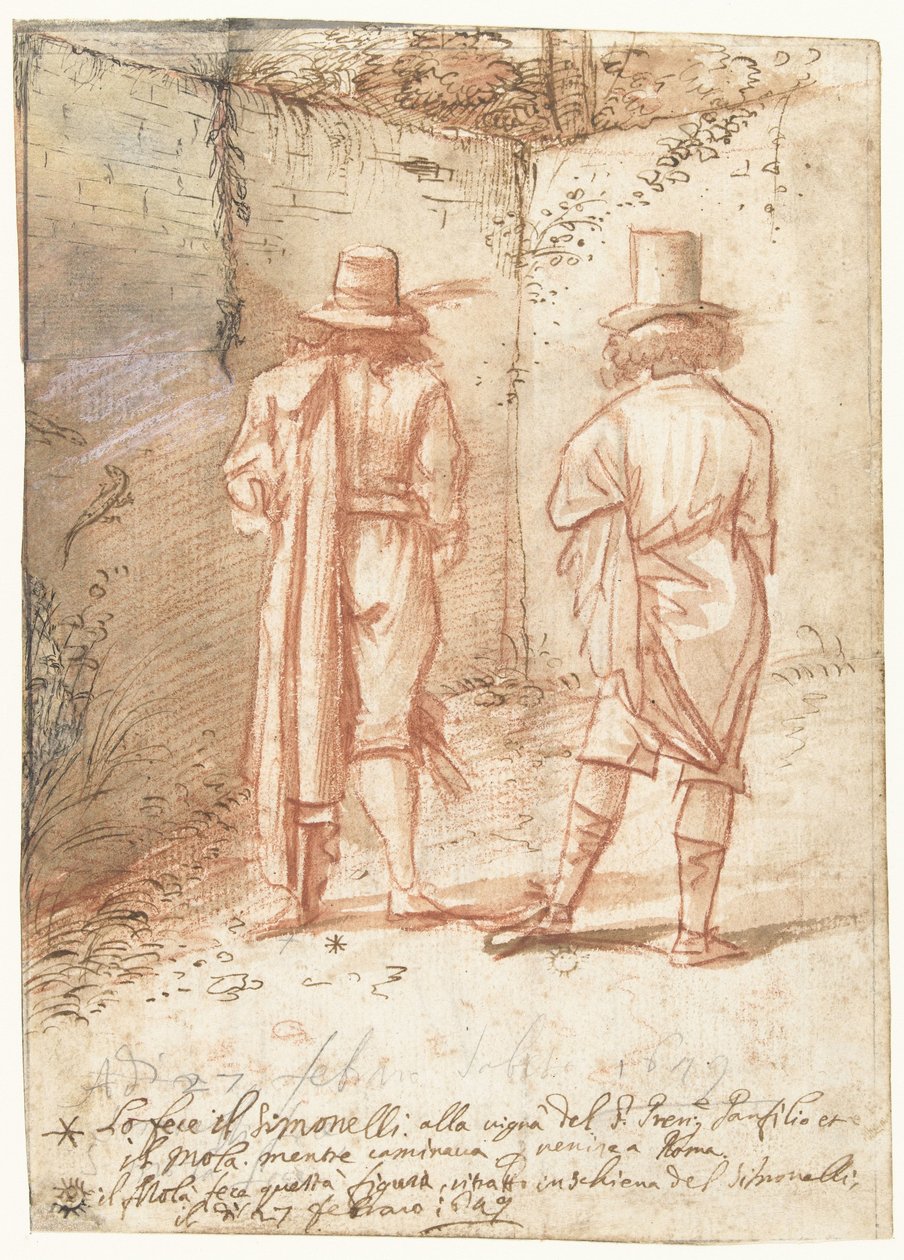 Retratos de Pier Francesco Mola e Niccolò Simonelli de Pier Francesco Mola