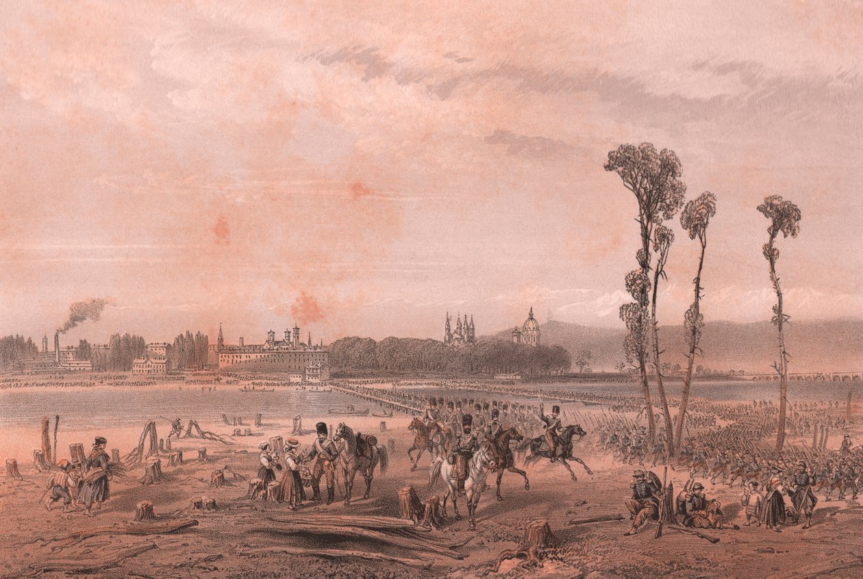 Encontro de imperadores da França e da Áustria em Villafranca di Verona de Blaise Nicolas Le Sueur