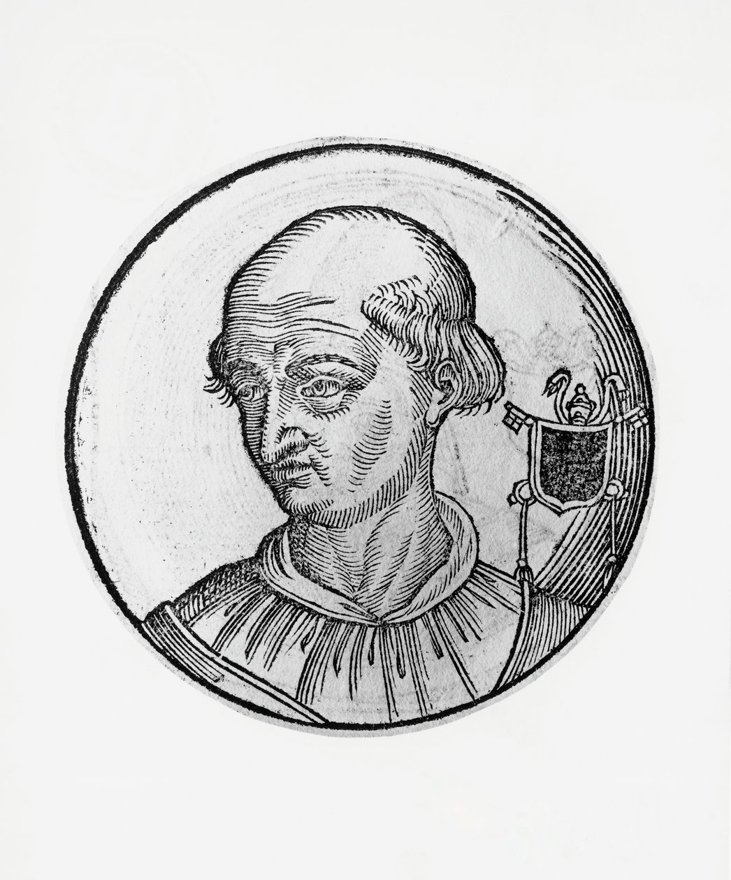 Retrato de Bento VIII (Teófilo III do Tosculo, cerca de 980-1024) de Blaise Nicolas Le Sueur