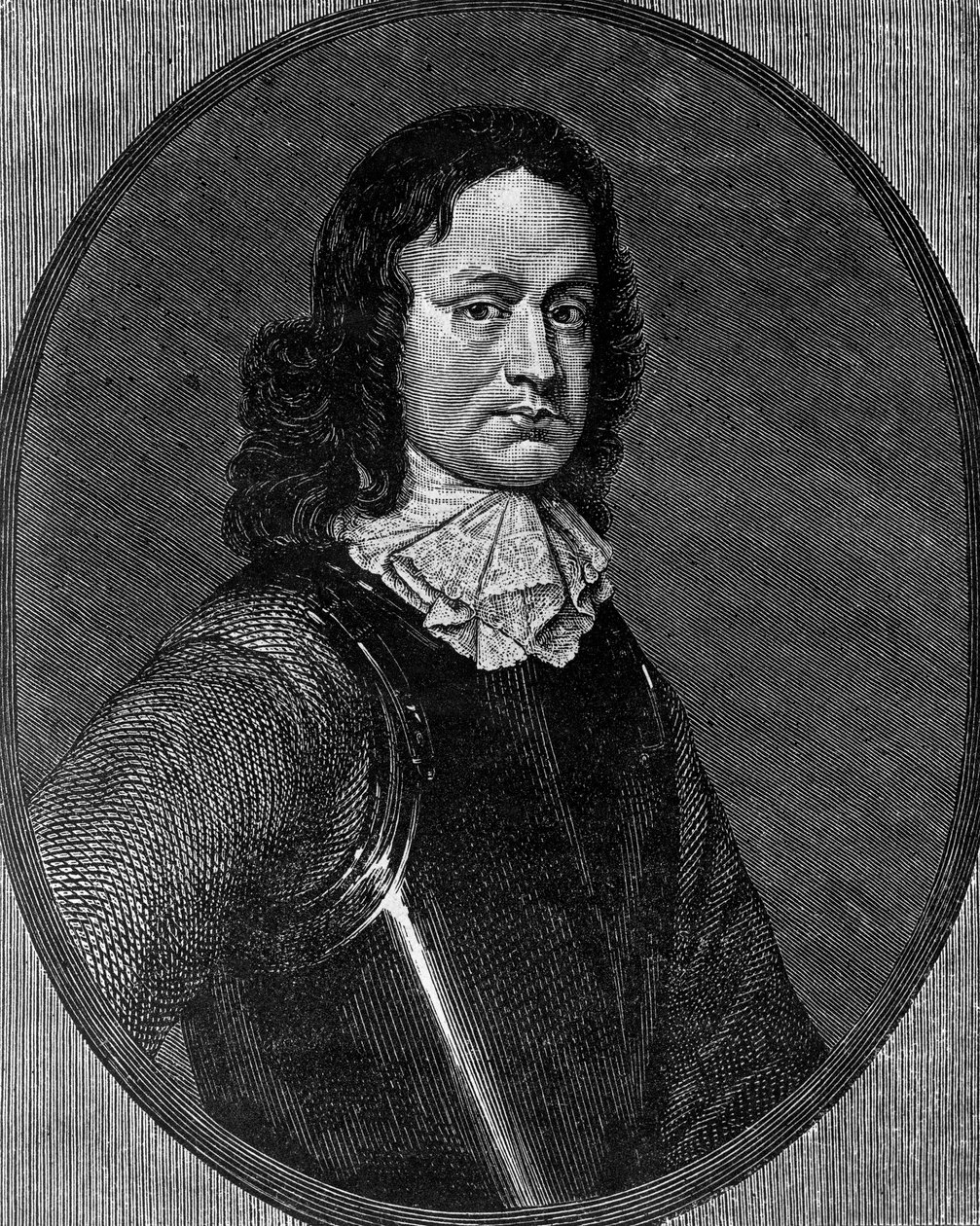 Retrato de John Hampden (cerca de 1595-1643), político inglês, gravura de Blaise Nicolas Le Sueur