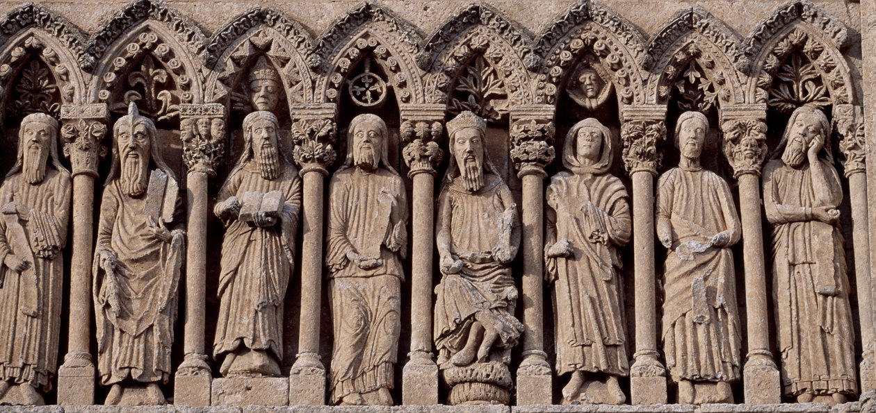 Espanha, Castela e Leão, Catedral de Santa Maria, Frade com personagens do Antigo Testamento de Blaise Nicolas Le Sueur