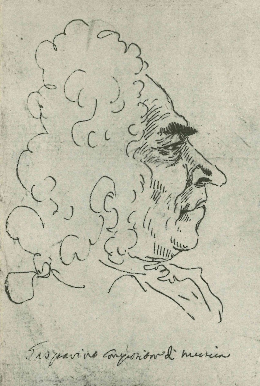 Francesco Gasparini (por Pier Leone Ghezzi) Rom, Bibl Vat - Codici Ottoboniani latini 3113, fol8 de Pier Leone Ghezzi