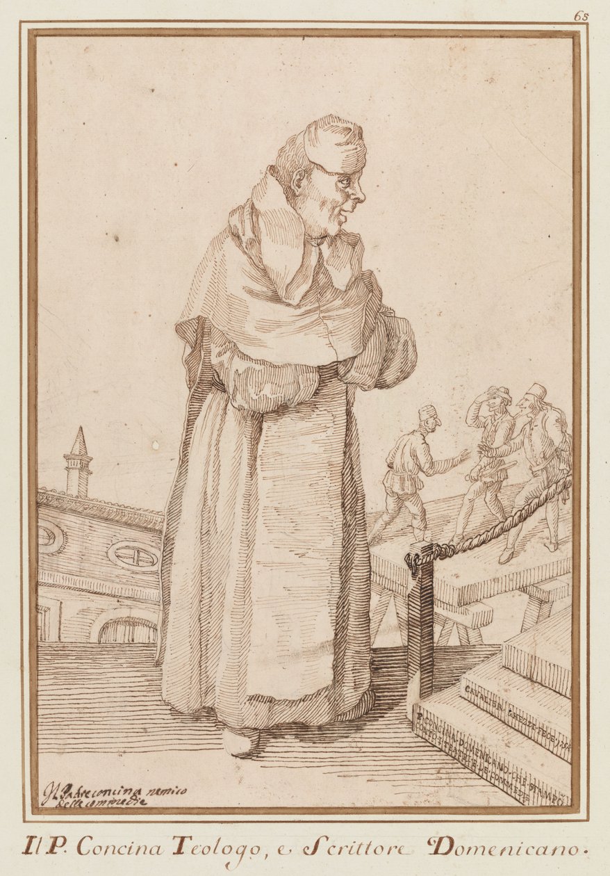 O padre Concina, inimigo das comédias de Pier Leone Ghezzi