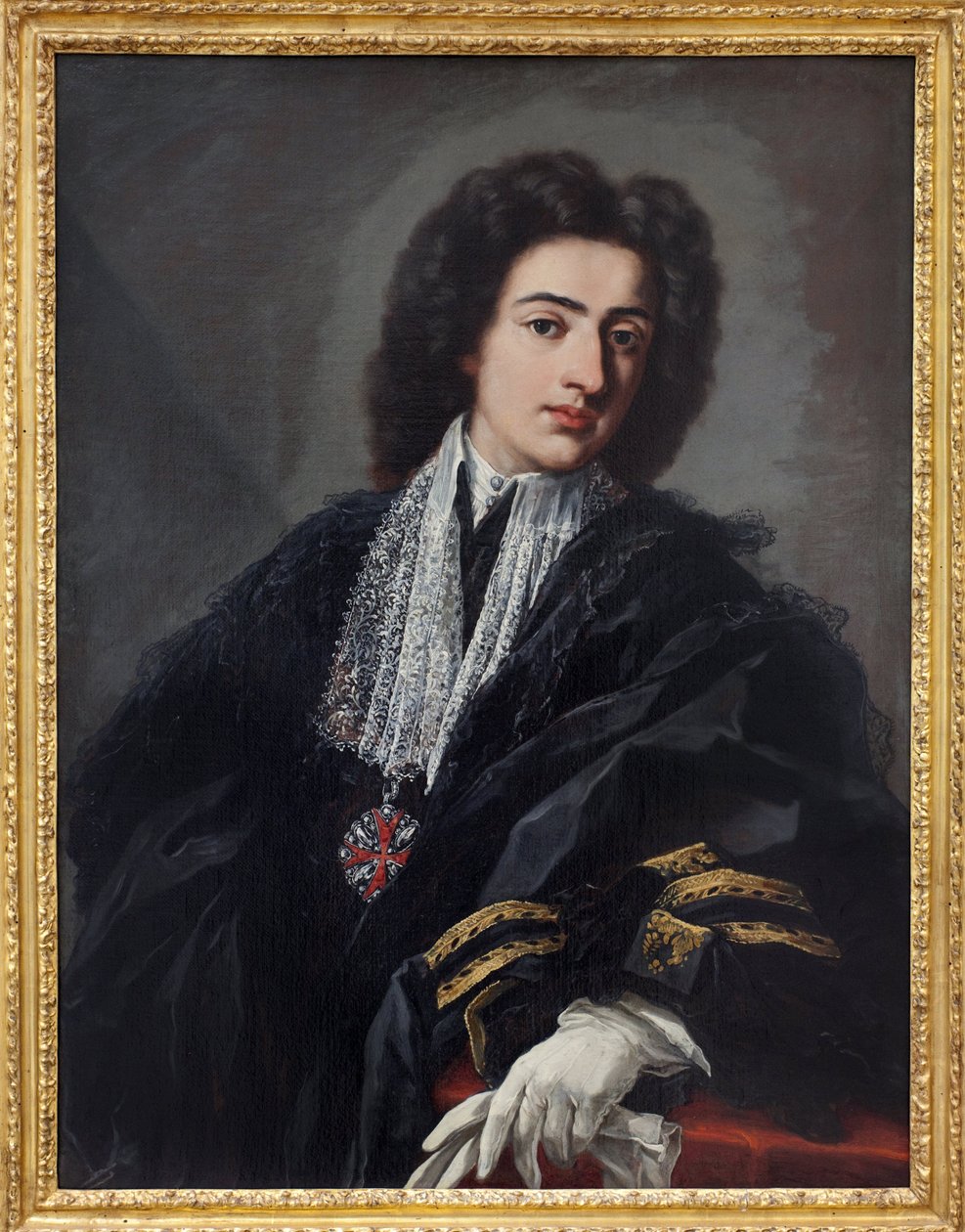 Retrato de Carlo Albani. Pintura de Pier Leone Ghezzi (1674-1755), óleo sobre tela, cerca de 1708. Em italiano do século XVIII. Staatsgalerie, Stuttgart (Alemanha). de Pier Leone Ghezzi