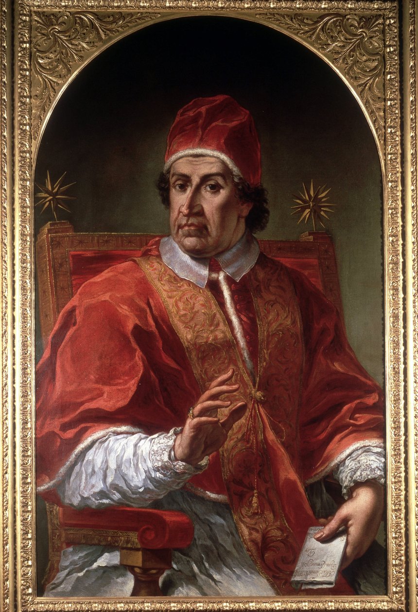 Retrato de Clément XI (1649 - 1721) de Pier Leone Ghezzi. Museo di Roma. Roma de Pier Leone Ghezzi