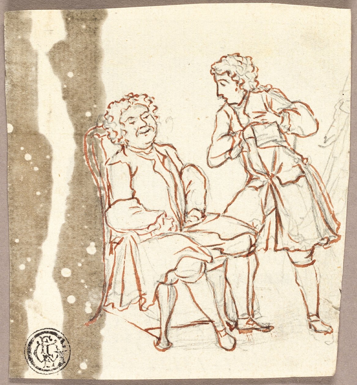 Dois cavalheiros em trajes do século XVIII de Pier Leone Ghezzi
