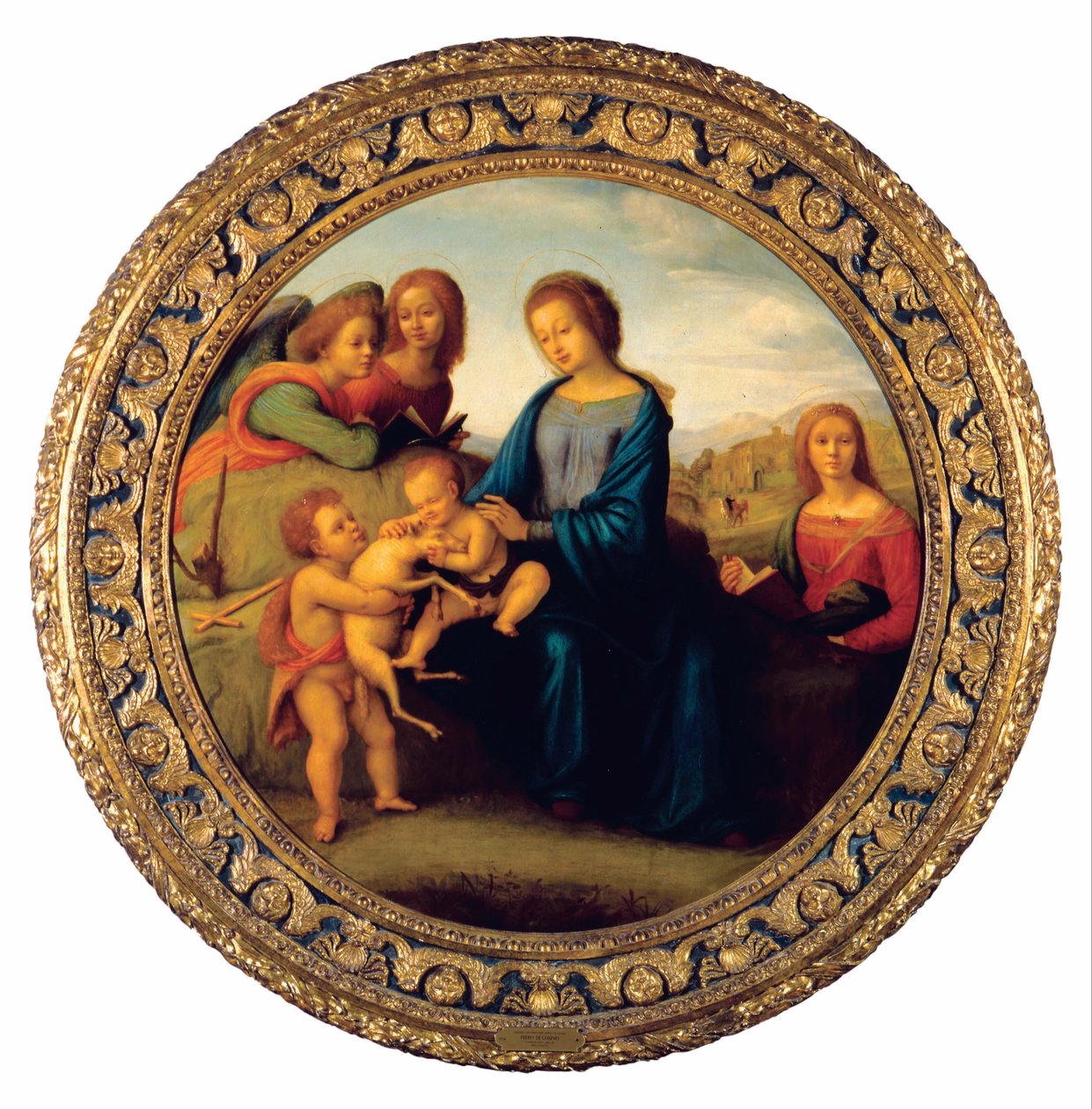 Madonna e criança com santos e anjos de Piero di Cosimo