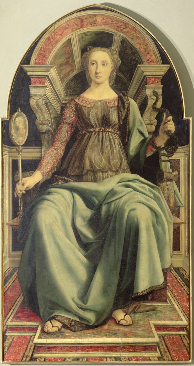 Prudência, c.1470 (tempera no painel) de Piero del Pollaiolo