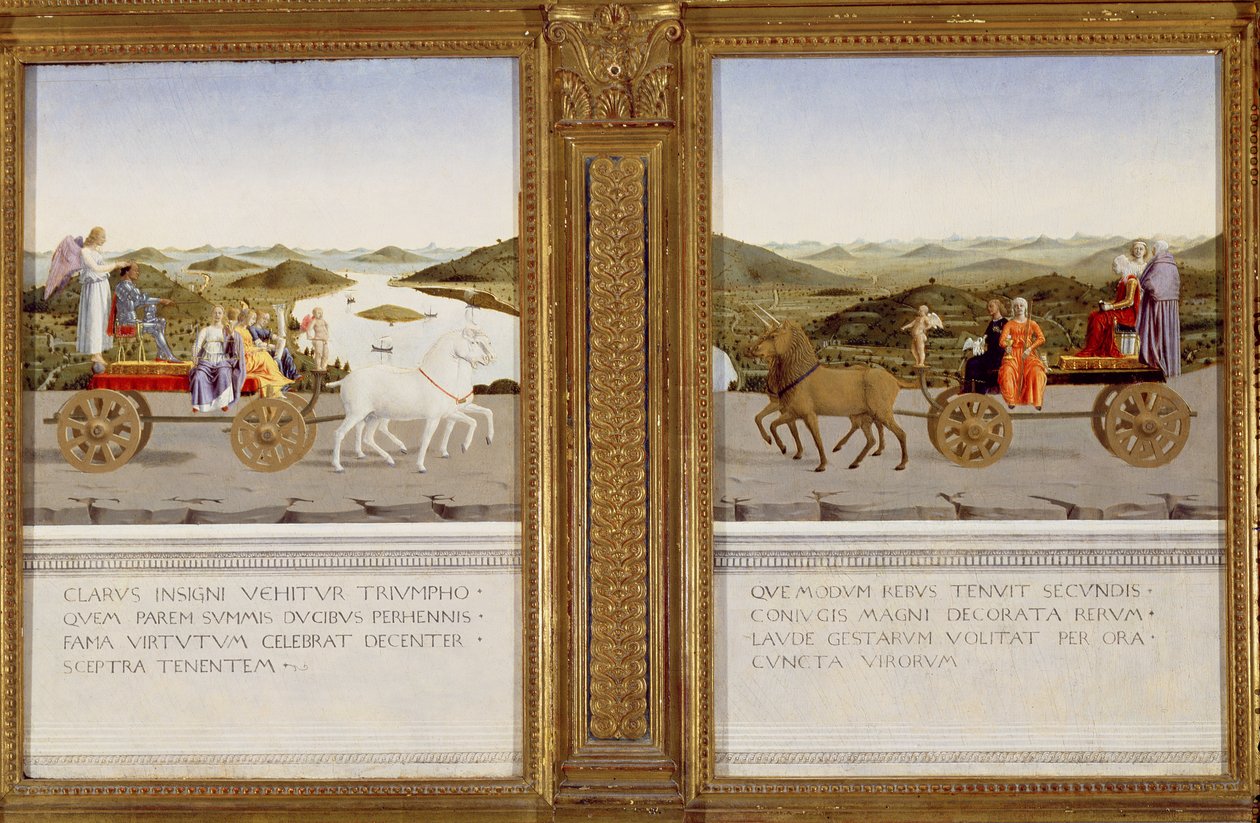 Triunfos alegóricos de Federico da Montefeltro, Duque de Urbino e Battista Sforza de Piero della Francesca