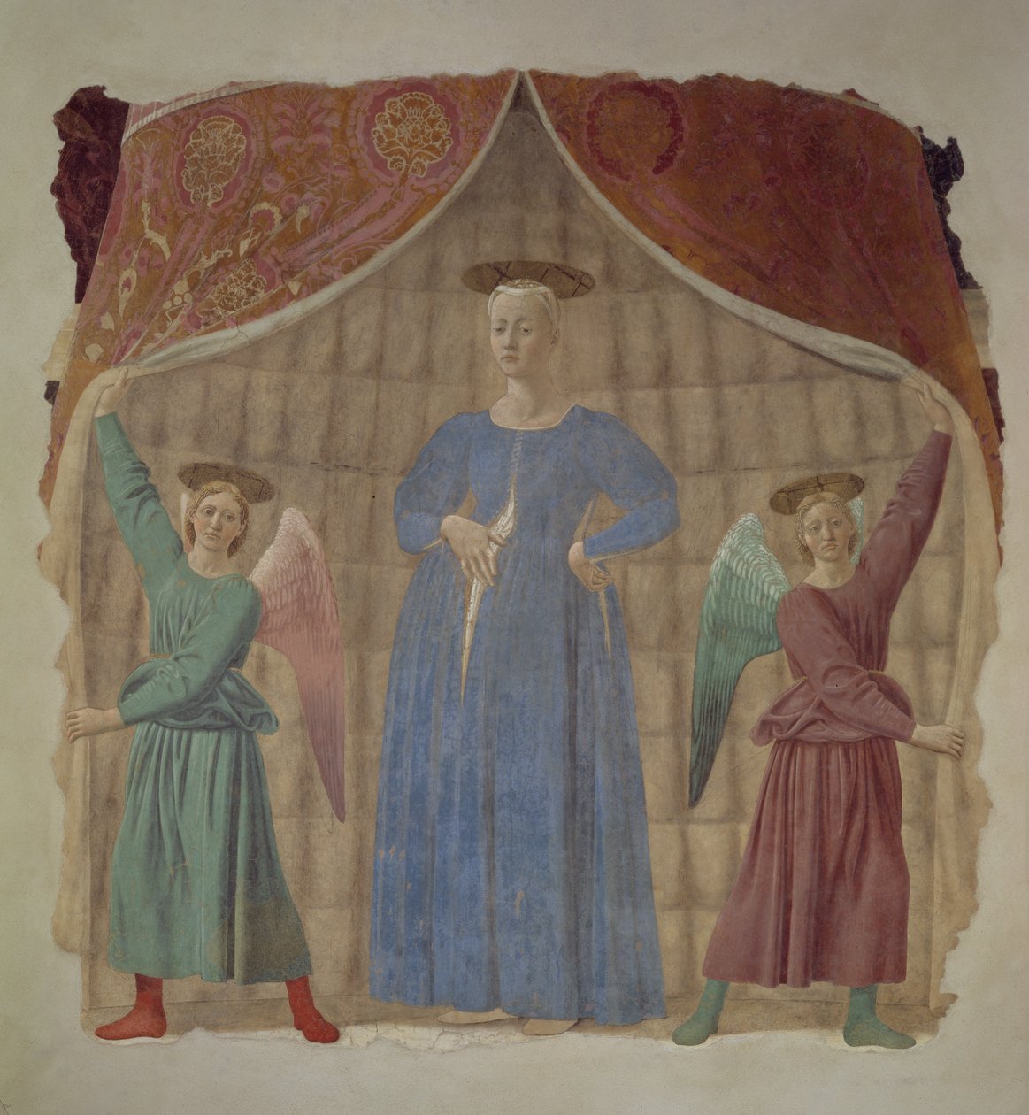 A Madonna del Parto, c.1450-70 (pós restauração) (ver também 75561, 172472 e 169194) de Piero della Francesca