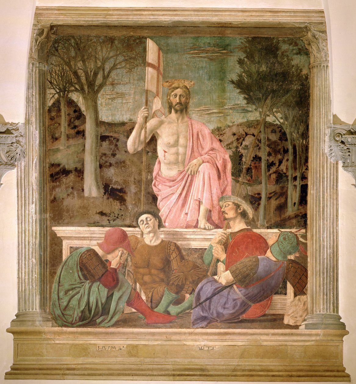 A ressurreição, c.1463 (ver também 109787, 205585, 205586) de Piero della Francesca