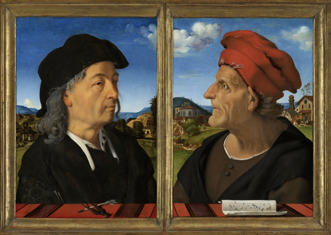 Retratos de Giuliano e Francesco Giamberti de Sangallo, 1482-5 de Piero di Cosimo