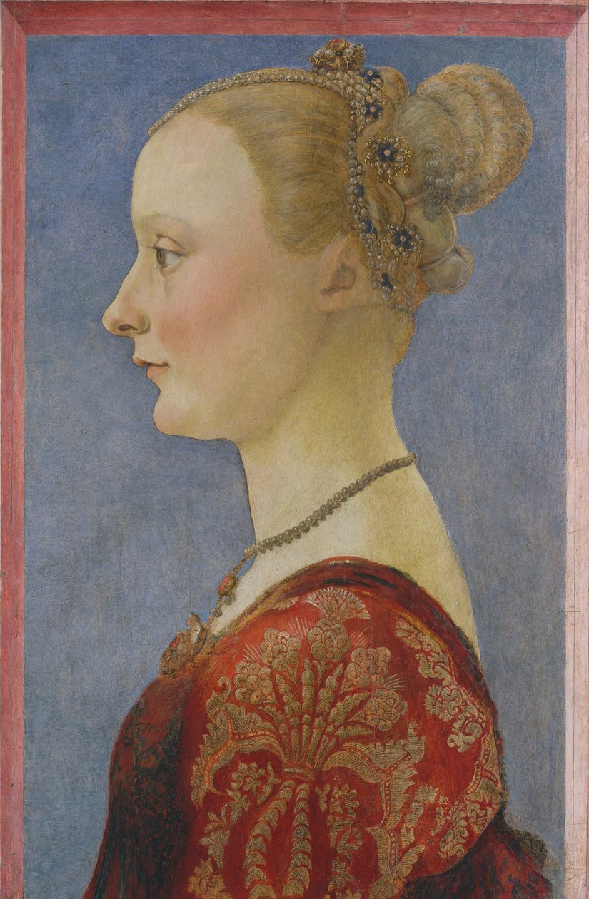 Retrato de uma mulher, ca. 1480 de Piero del Pollaiolo