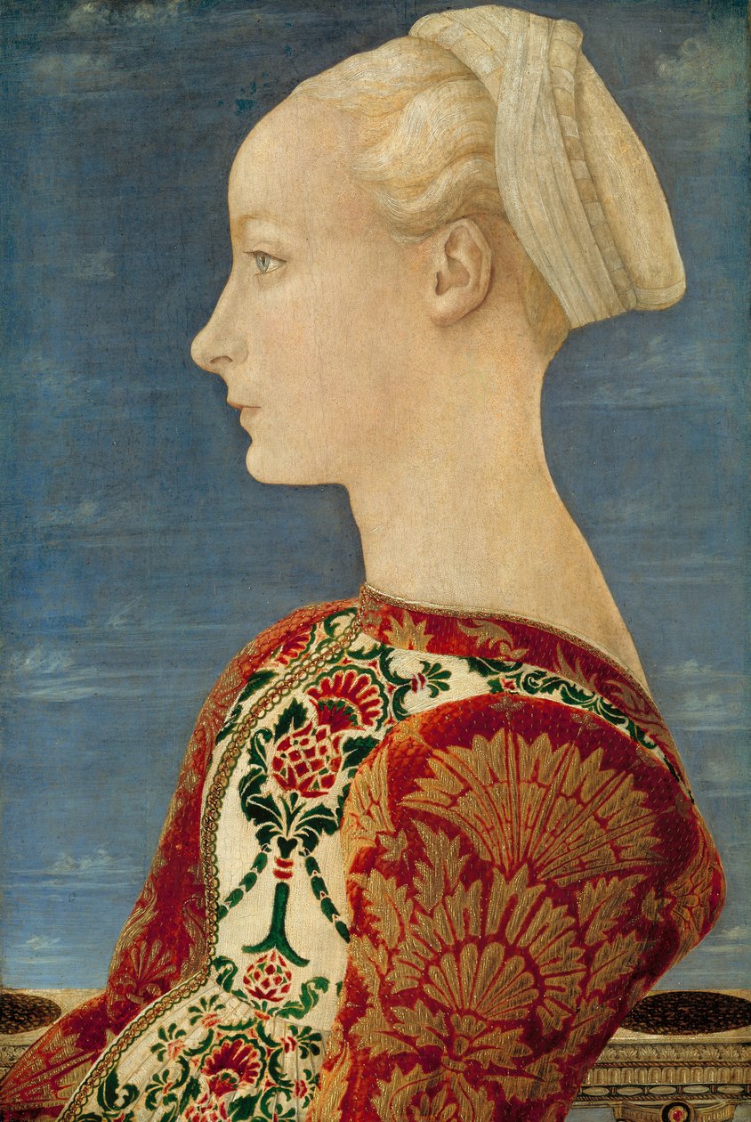 Retrato do perfil de uma jovem de Piero del Pollaiolo