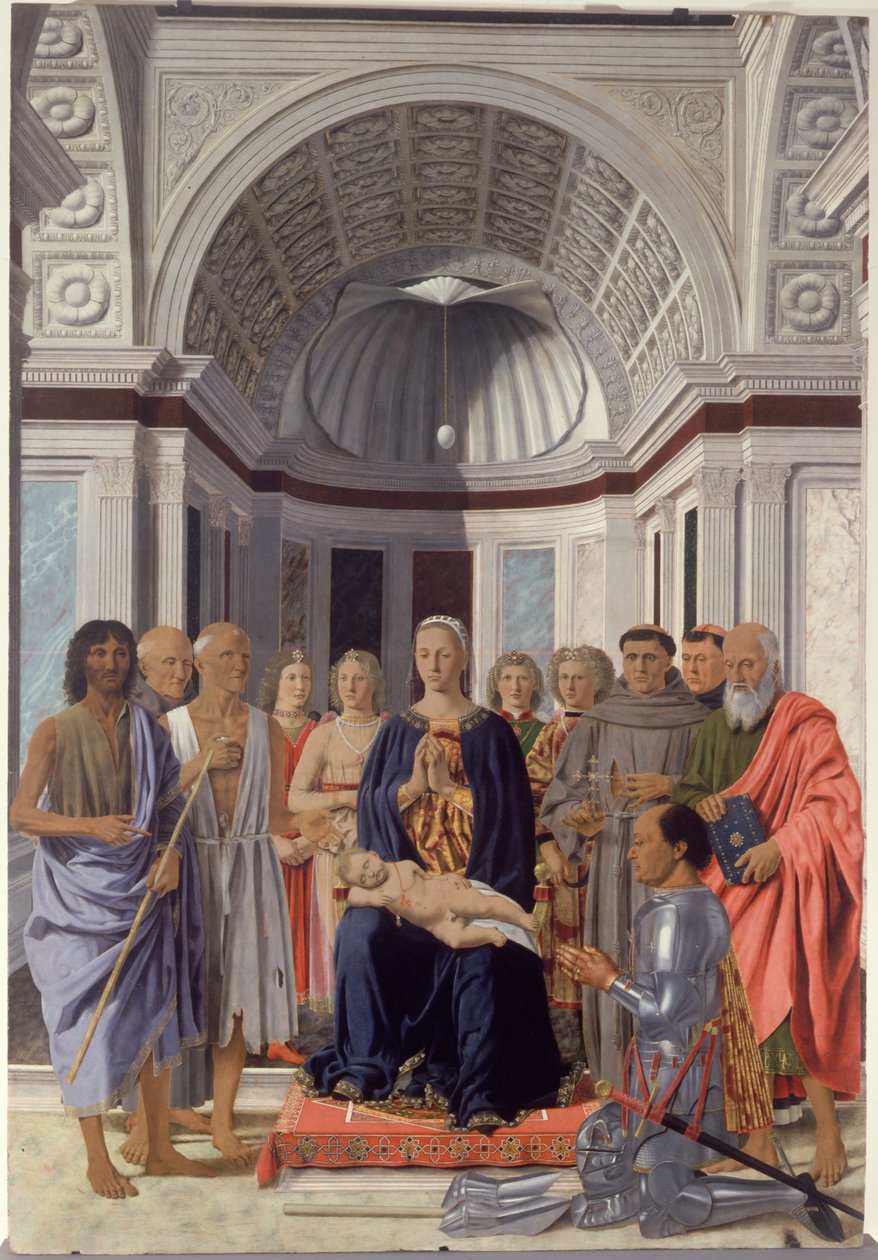 Madonna e Criança e Santos, Anjos e Frederico de Montefeltro de Piero dellaFrancesca