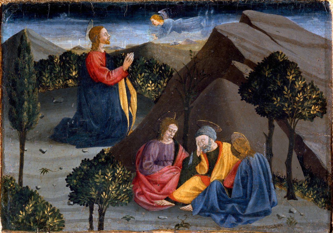 Políptico da Misericórdia: oração no Olival de Piero della (school of) Francesca