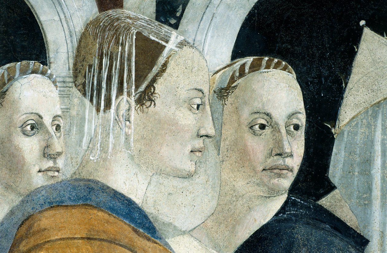 Detalhe de The Legend of the True Cross mostrando a descoberta e verificação da True Cross, de Piero della Francesca de Piero della Francesca