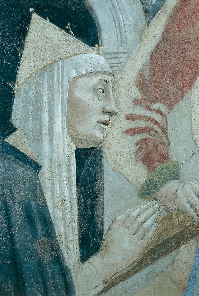 Detalhe de The Legend of the True Cross mostrando a descoberta e verificação da True Cross, de Piero della Francesca de Piero della Francesca