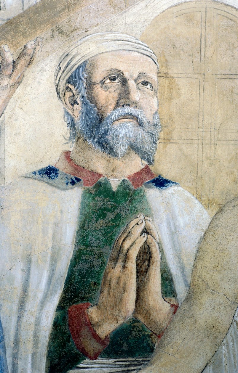 Detalhe de The Legend of the True Cross mostrando a descoberta e verificação da True Cross, de Piero della Francesca de Piero della Francesca