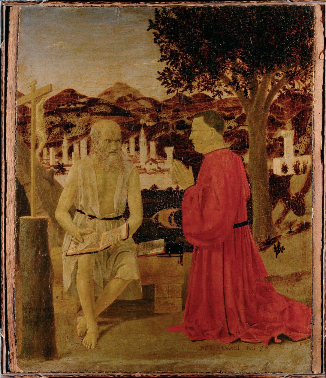 São Jerónimo e um devoto (pintura sobre madeira) de Piero della Francesca