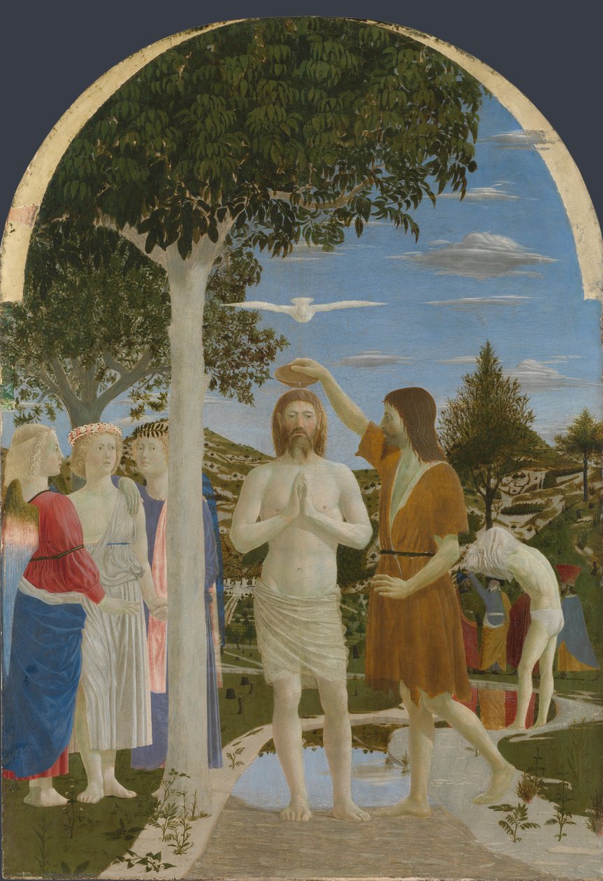 O Batismo de Cristo, 1450 de Piero della Francesca