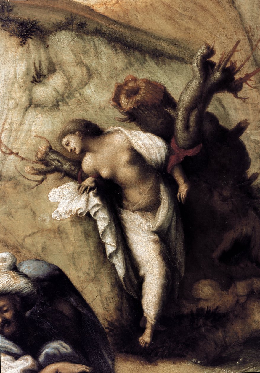 Andrómede entregue por Persee, detalhe (1510, óleo sobre tela) de Piero di Cosimo