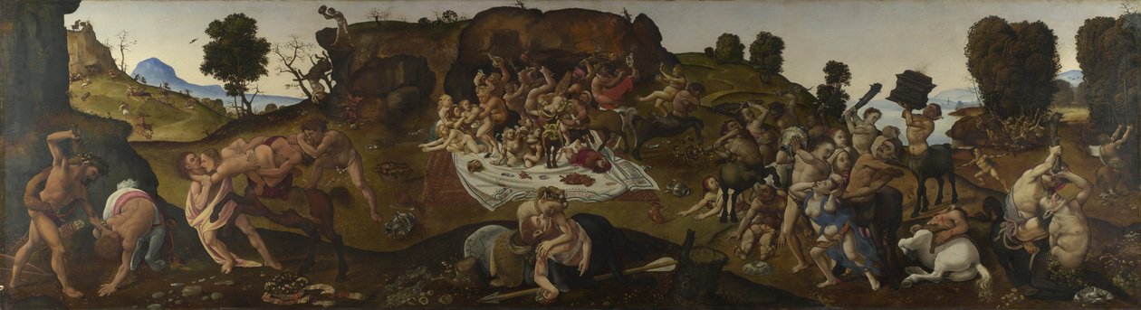 A luta entre os lapiths e os centauros, c. 1500-1515 de Piero di Cosimo