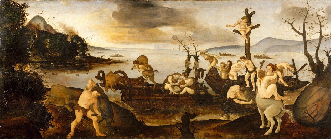 O Retorno da Caçada, c.1505-7 (têmpera e óleo sobre madeira) de Piero di Cosimo