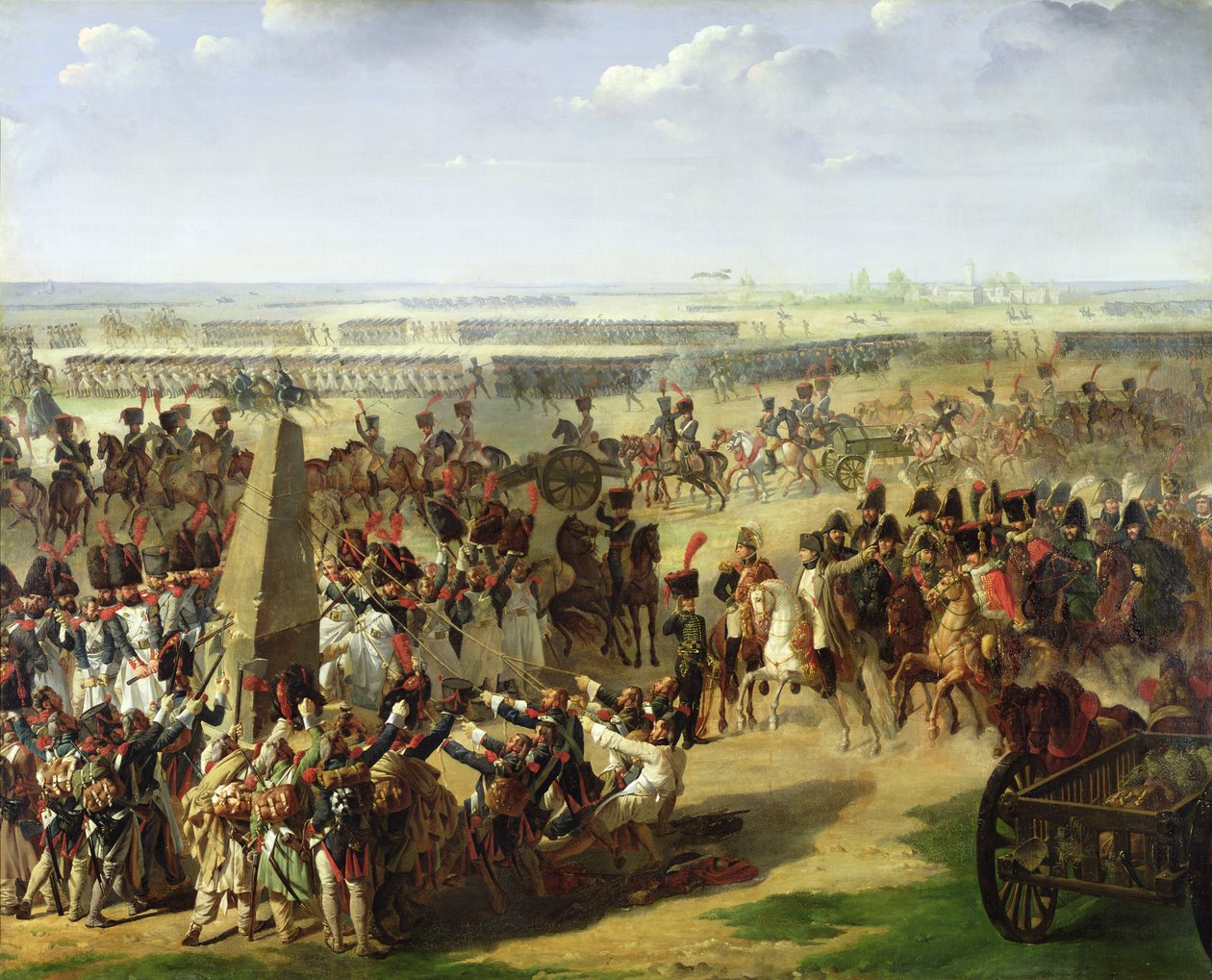 O Exército Francês Puxando a Coluna de Rosbach, 18 de outubro de 1806, 1810 de Pierre Antoine Augustin Vafflard