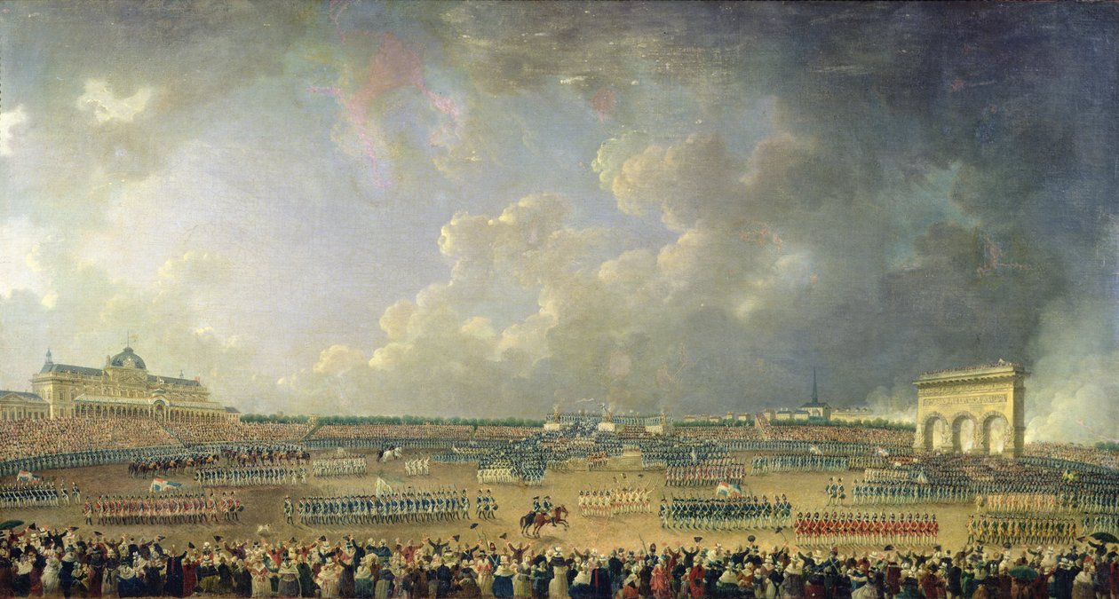 O Festival da Federação no Champ de Mars, 14 de julho de 1790 de Pierre Antoine Demachy
