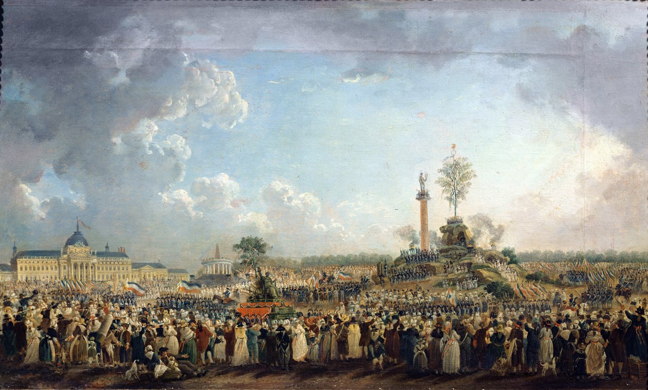 O Festival do Ser Supremo no Champ de Mars, 8 de junho de 1794 (20 anos prairicos II) de Pierre Antoine Demachy