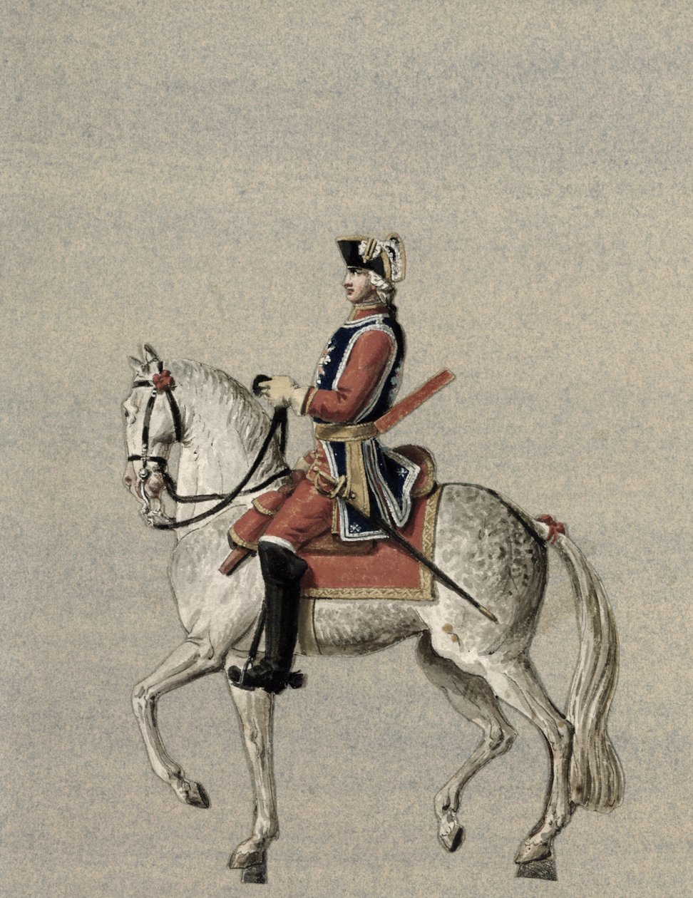 Retrato equestre do príncipe Charles de Beauveau-Craon (1720-93) de Pierre Antoine Lesueur