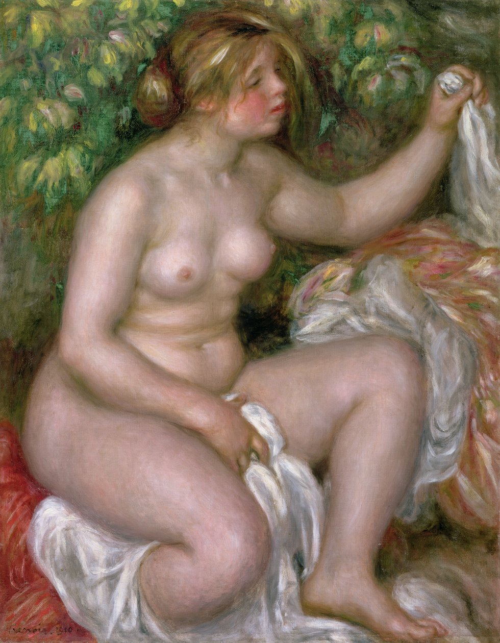 Depois do banho, 1910 de Pierre Auguste Renoir