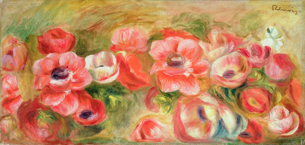Anêmonas, c.1890 de Pierre Auguste Renoir