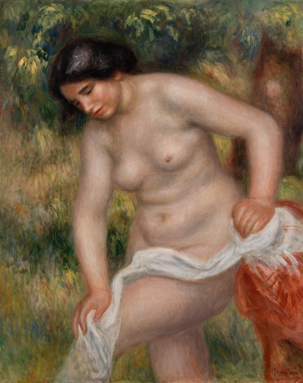 Bather Secar-se de Pierre Auguste Renoir