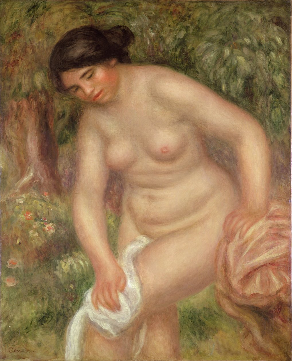 Bather secar-se, 1895 de Pierre Auguste Renoir