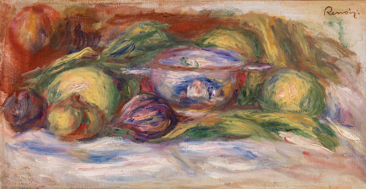Tigela, figos e maçãs de Pierre Auguste Renoir