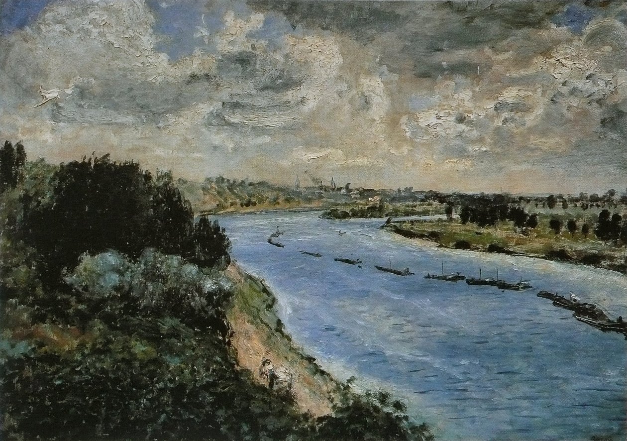 Barcaças no Sena de Pierre Auguste Renoir