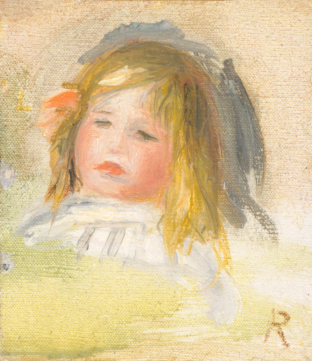Criança, loiro, cabelo, 1895-1900 de Pierre Auguste Renoir