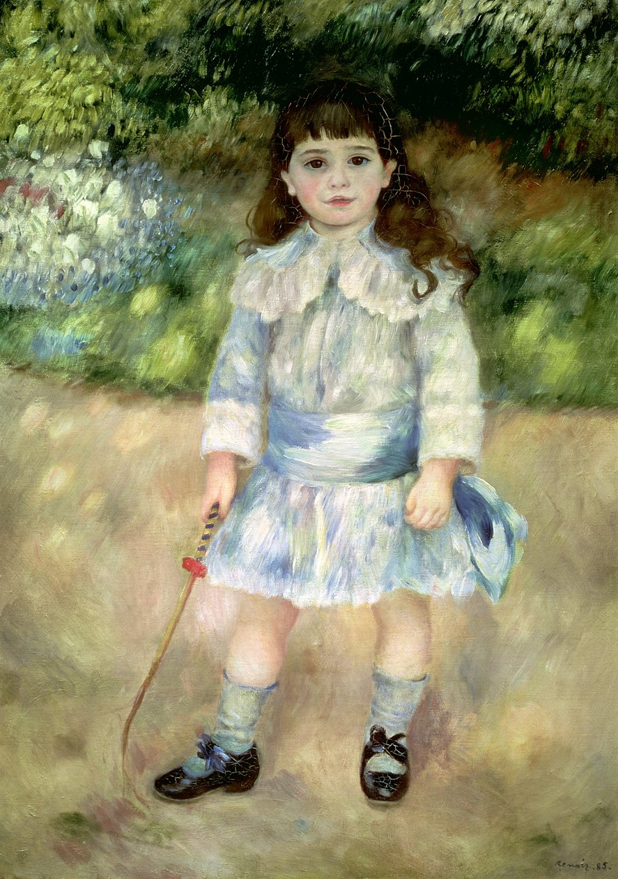 Criança com um chicote, 1885 de Pierre Auguste Renoir